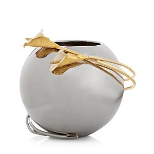 Shop Michael Aram Calla Lily Rose Bowl Vase In Silver