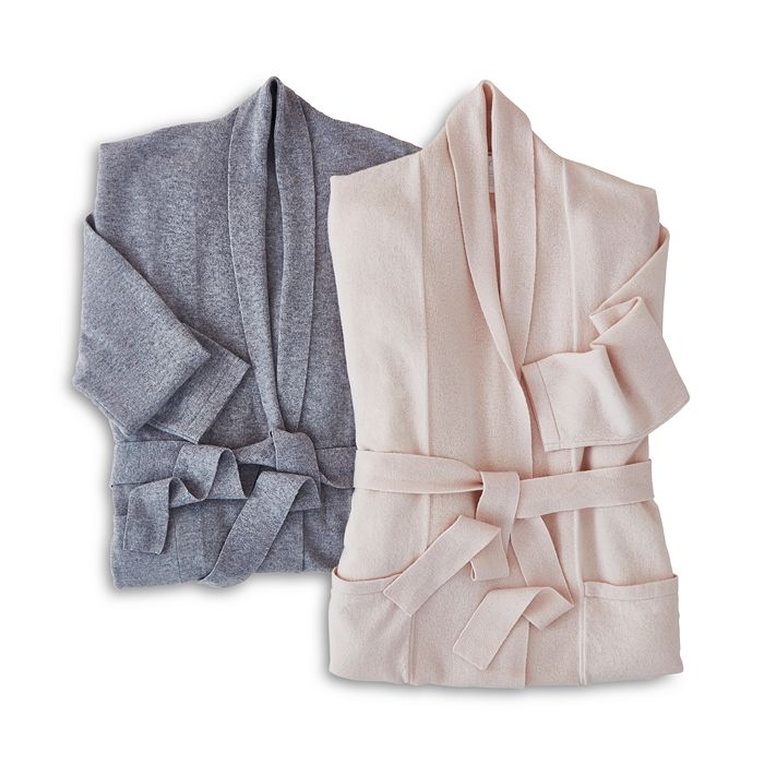 Shop Arlotta Cashmere Blend Long Robe - 100% Exclusive In Pewter