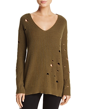 Aqua Distressed Open-Back Sweater - 100% Exclusive at Bloomingdale's