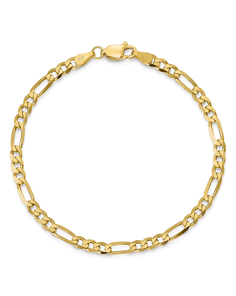Bloomingdale's Fine Collection Men's 14K Yellow Gold 4mm Flat Figaro Chain Bracelet, 7