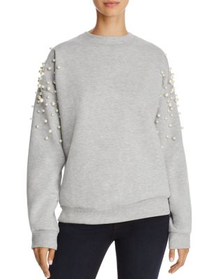 pearl embellished sweatshirt