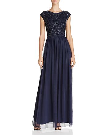 Adrianna Papell Beaded-Bodice Gown | Bloomingdale's