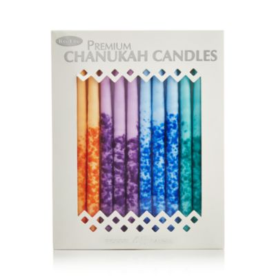 Premium Chanukah Candles, Multicolor