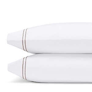 Shop Sferra Grande Hotel King Pillowcase, Pair In White/gray