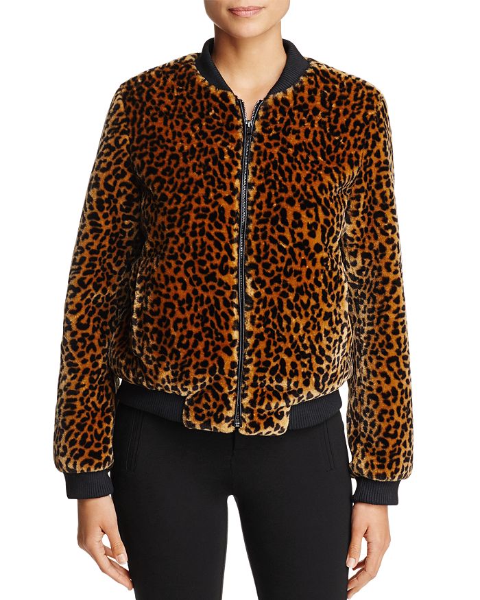 Bagatelle Leopard Faux-Fur Bomber Jacket | Bloomingdale's