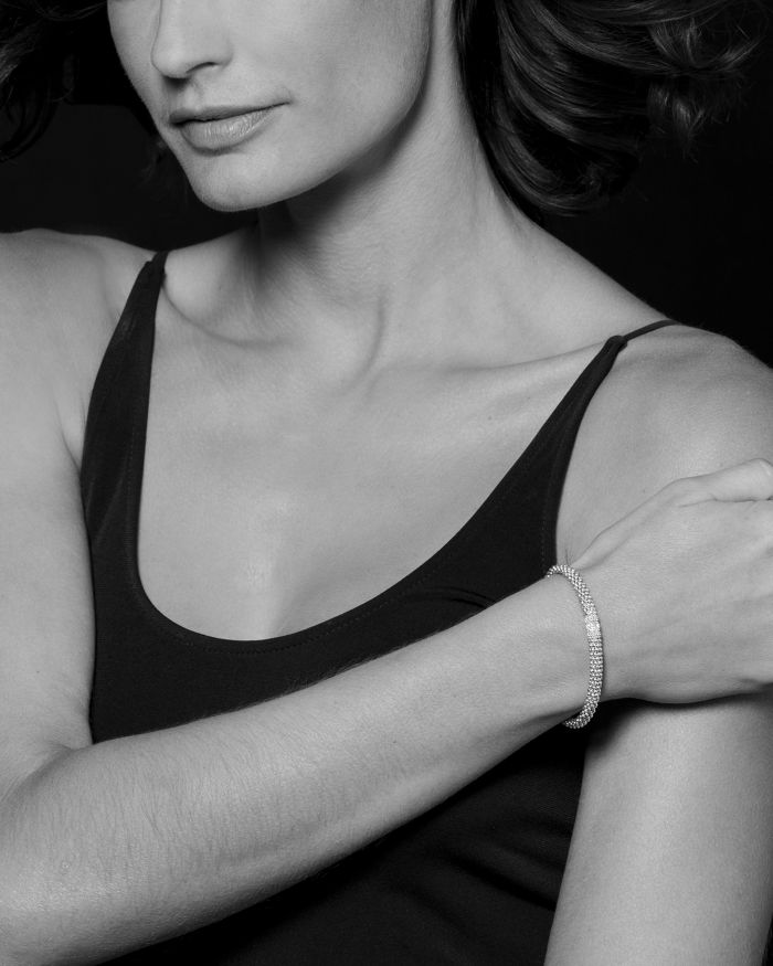 18K Gold & Sterling Silver Diamond Lux Single Station Bracelet