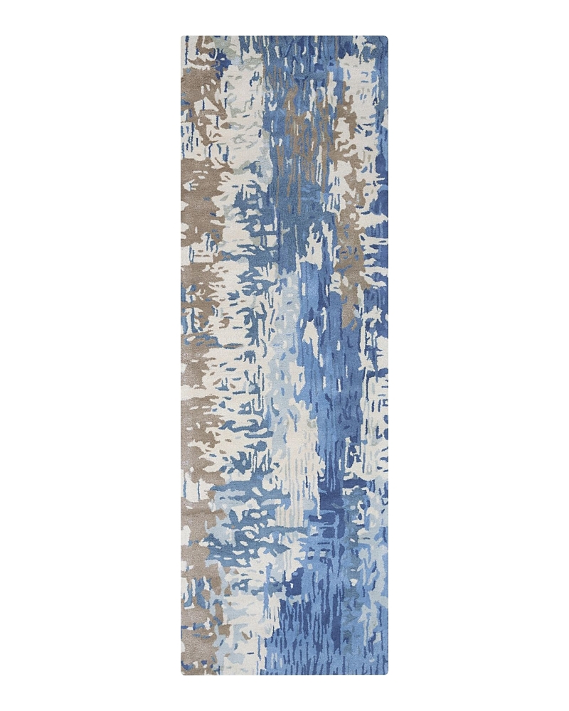 Surya Banshee Runner Area Rug, 2'6 X 8' In Blue/cream/camel