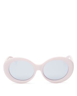 Quay - Women's Mess Around Mirrored Round Sunglasses, 57mm