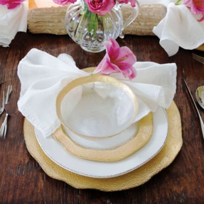 Rufolo Glass Gold Organic Small Bowl