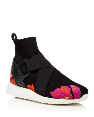 Flower Detail High Top Sock Sneakers 