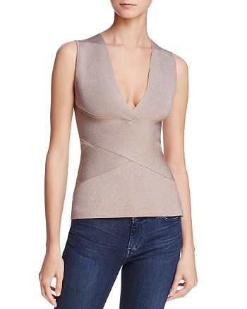 Bailey 44 Sound Stage Metallic Rib-Knit Top | Bloomingdale's