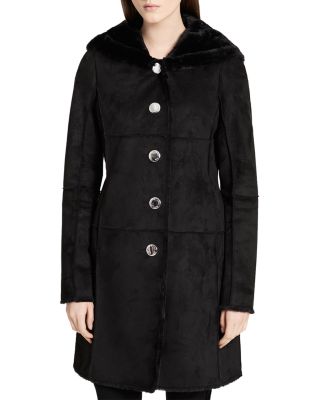 calvin klein faux shearling coat