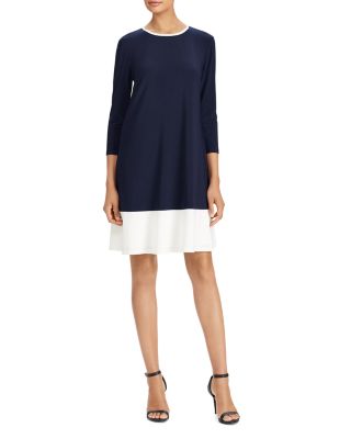 ralph lauren two tone jersey dress