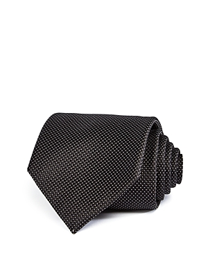 The Men's Store At Bloomingdale's Tonal Micro Pattern Wide Tie - 100% Exclusive In Black