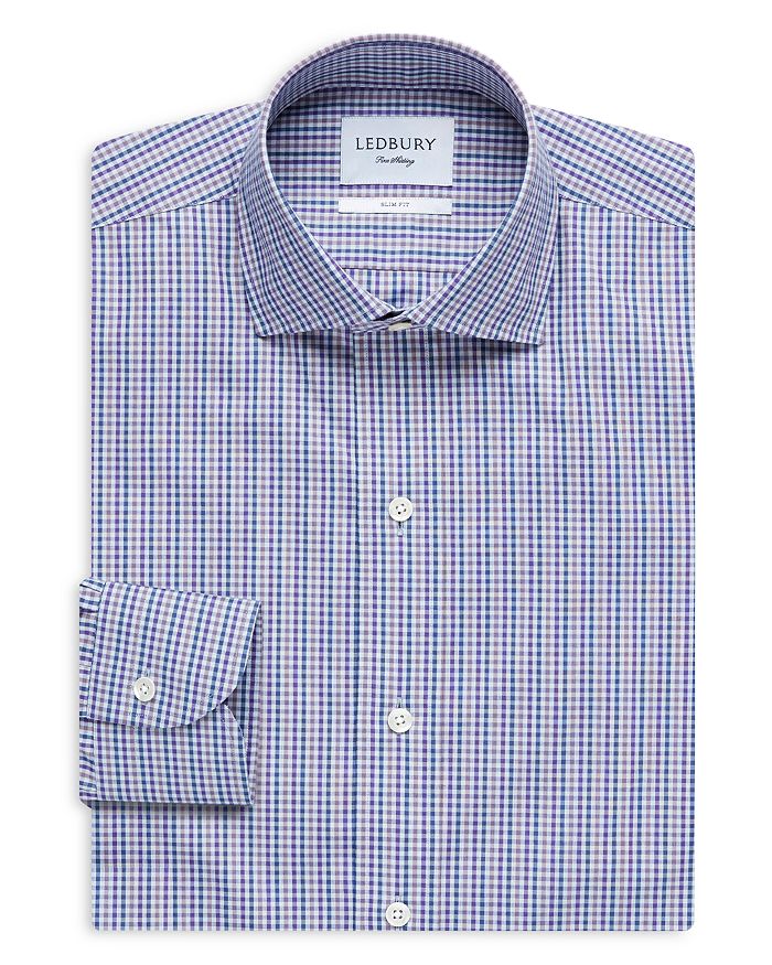 Ledbury Micro Gingham Slim Fit Dress Shirt Bloomingdale's