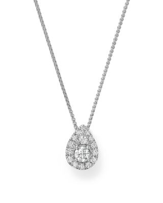 teardrop shaped diamond necklace