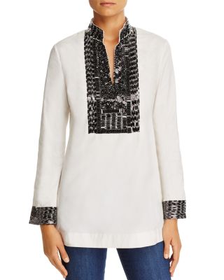 Tory Burch Embellished Tunic | Bloomingdale's