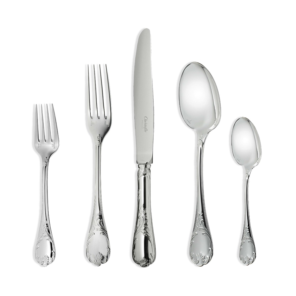 Christofle Marly Silverplate 5-Piece Place Setting