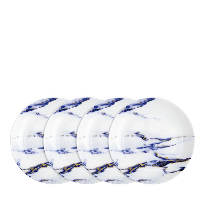 Prouna Marble Azure Canape Plates, Set Of 4