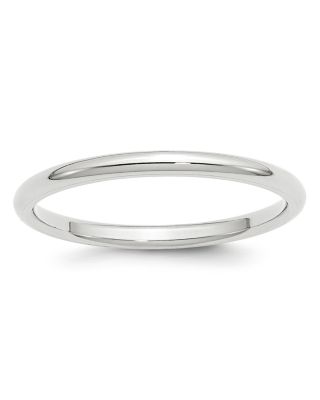Bloomingdale's Fine Collection Men's 2mm Comfort Fit Band Ring in 14K White Gold - Exclusive