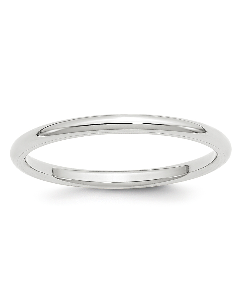 Bloomingdale's Fine Collection Men's 2mm Comfort Fit Band Ring in 14K White Gold