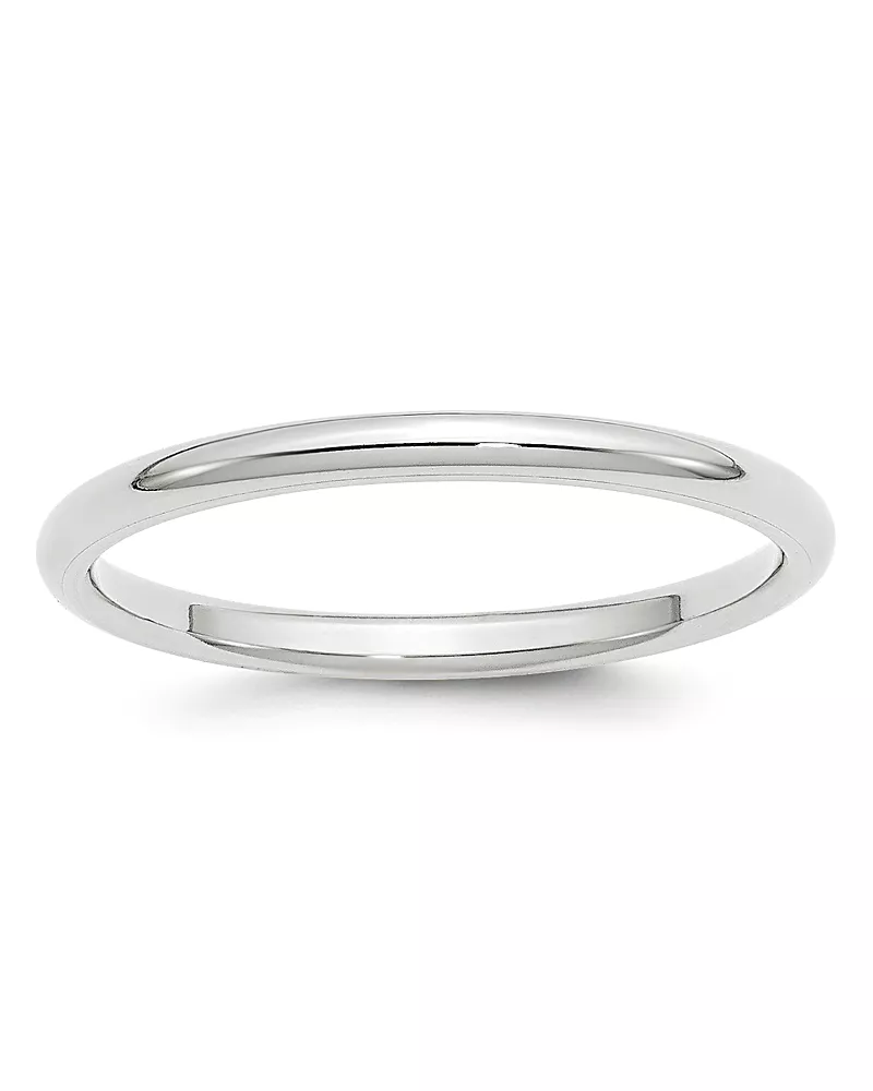 Bloomingdale's Fine Collection Men's 2mm Comfort Fit Band Ring in 14K White Gold