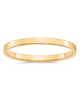 Bloomingdale's Fine Collection - Men's 2mm Lightweight Flat Band in 14K Yellow Gold - Exclusive