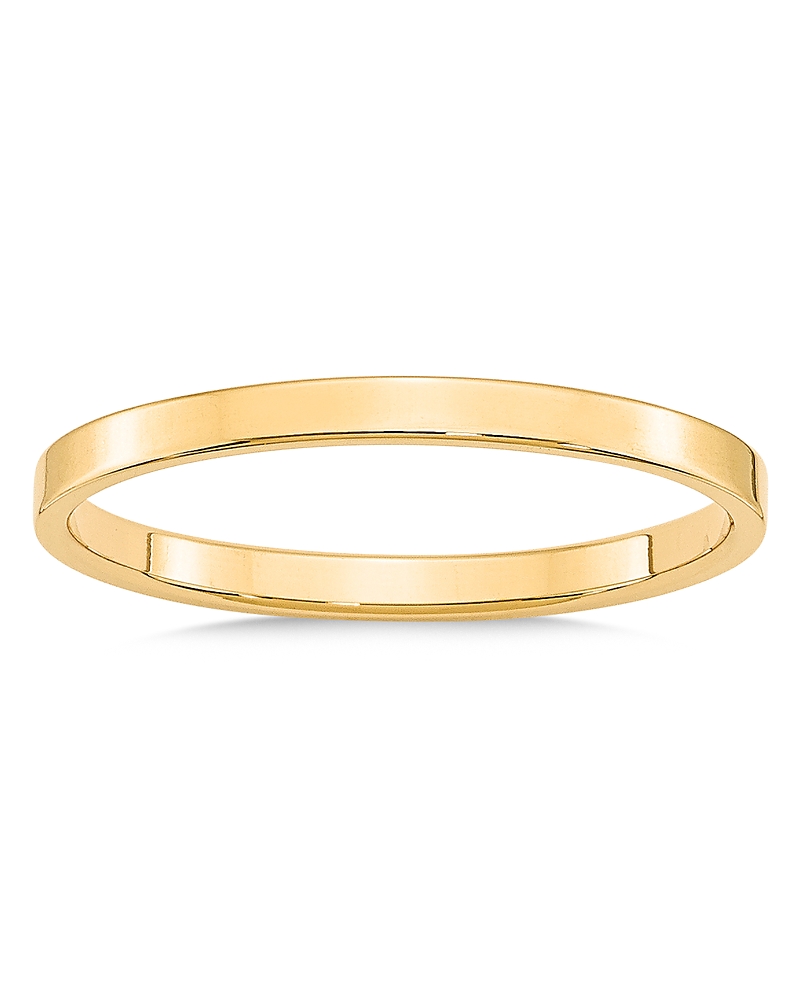 Bloomingdale's Fine Collection Men's 2mm Lightweight Flat Band in 14K Yellow Gold