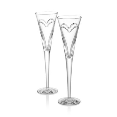 Wishes "Love & Romance" Toasting Flutes, Set of 2