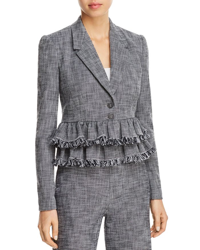 Rebecca taylor denim outlet peplum jacket
