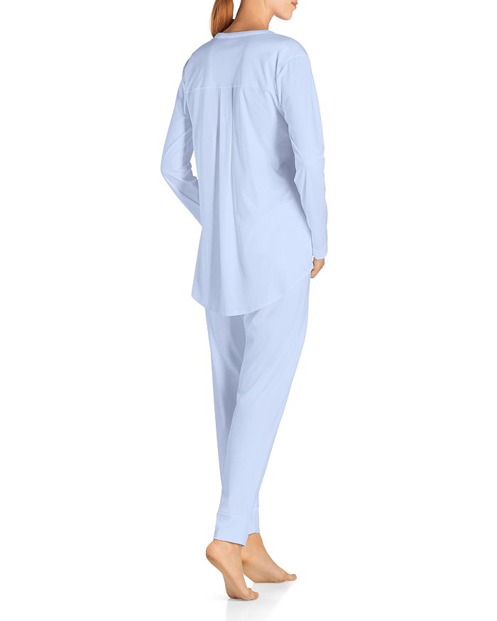Shop Hanro Pure Essence Pajama Set In Blue Glow