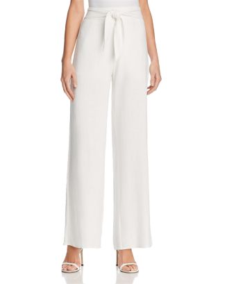 AQUA Tie-Waist Wide-Leg Pants - 100% Exclusive | Bloomingdale's