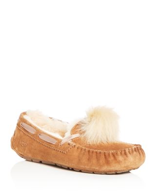 women's dakota moccasin pom pom slippers