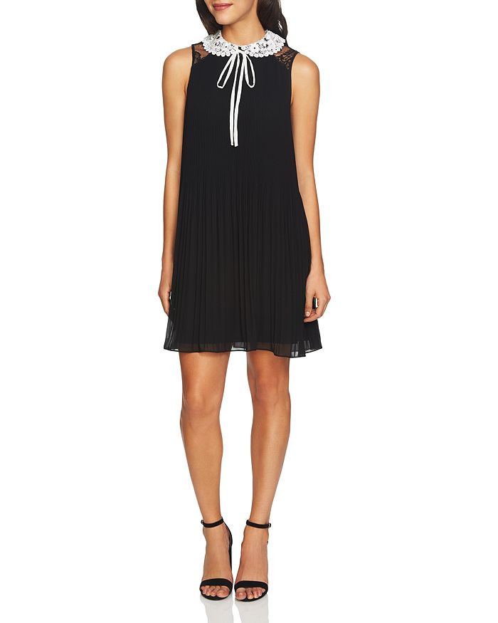 Cece embroidered mesh sheath dress top