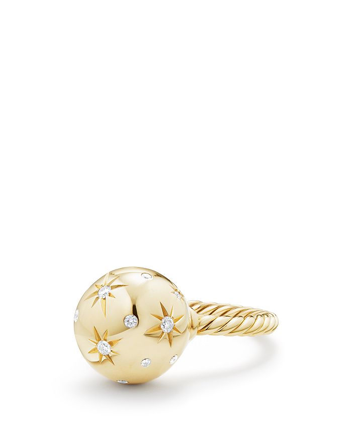 David Yurman Solari Ring With Diamonds In 18k Gold In White/gold