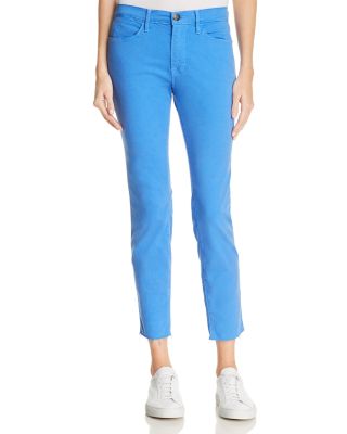 FRAME - Le High Skinny Raw-Edge Jeans in Coastal Blue