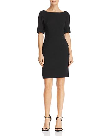 Adrianna Papell Lace-Up Sheath Dress | Bloomingdale's