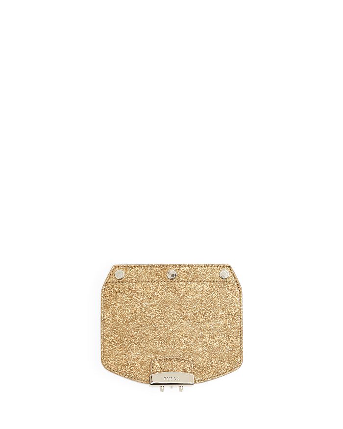 Furla MY PLAY Interchangeable Metropolis Mini Glitter Leather Flap