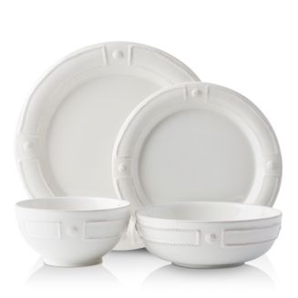 Juliska Berry & Thread French Panel Whitewash 4-Piece Setting