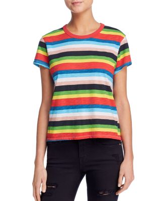 PAM \u0026 GELA Rainbow Striped Tee 