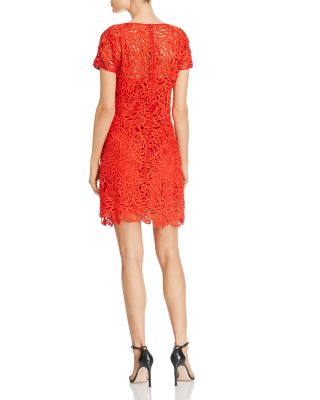 knee length dresses for ladies Women's Chloe Fit and Flare Flower Applique Lace Midi Dress S/M/L White/Beige Mean Blvd M / White/Beige main image 1