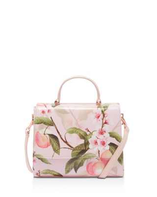 Ted Baker Deanna Peach Blossom Crosshatch Small Satchel Bloomingdale s