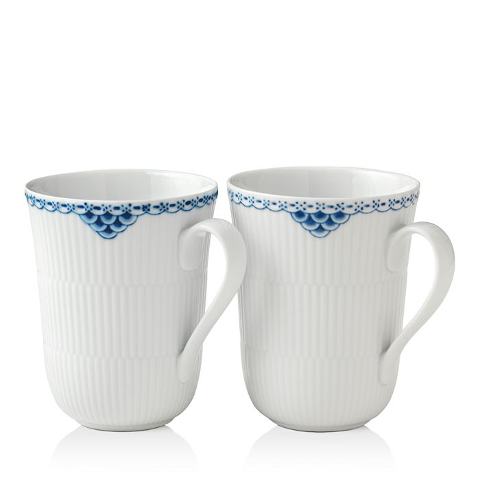 Shop Royal Copenhagen Princess Mug, Set Of 2 In Two Tone