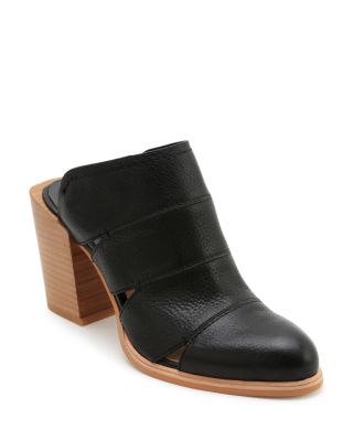 Dolce Vita - Women's Makeo Cutout Leather Block Heel Mules
