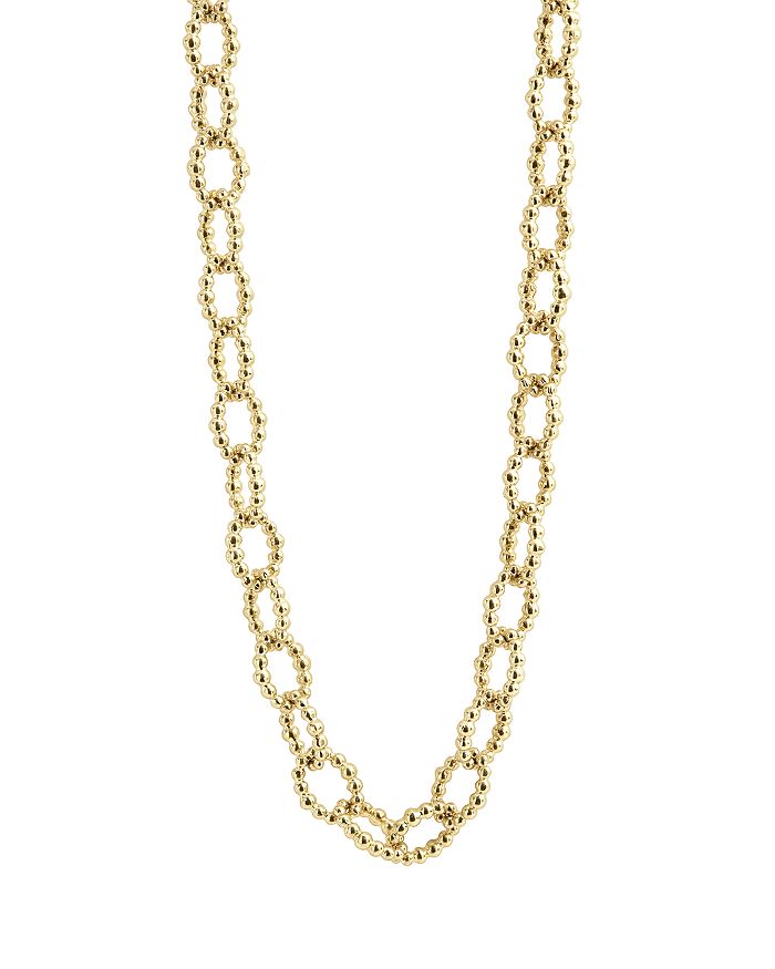LAGOS Caviar Gold Collection 18K Gold Fluted Oval Link Necklace, 24 ...