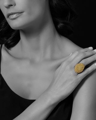 Caviar Gold Collection 18K Gold Dome Ring