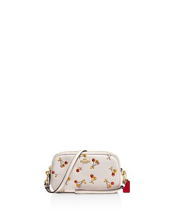 COACH Cherry Print Leather Crossbody Clutch | Bloomingdale's