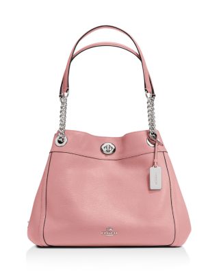 COACH Turnlock Edie Shoulder Bag in Pebble Leather Bloomingdale s