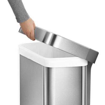 45 Liter Rectangular Kitchen Trash Can with Liner Pocket