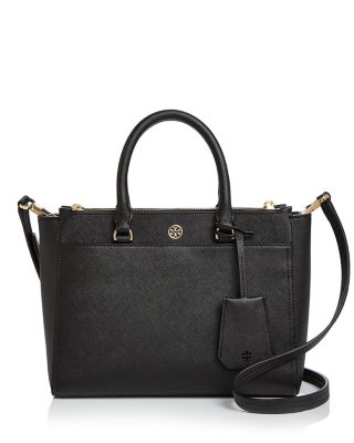Tory Burch Robinson Small Double Zip Leather Tote | Bloomingdale's